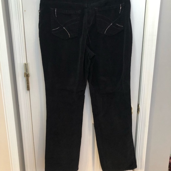 GLORIA Vanderbilt Black Corduroy velvet pants size 12 - Picture 3 of 8